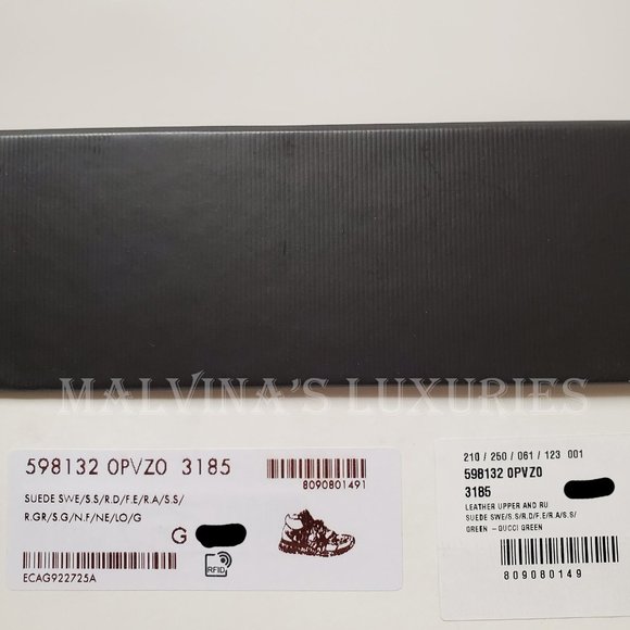 GUCCI SNEAKERS MENS ULTRAPACE MID TOP LEATHER SHOES w LOGO sz 8G 8.5 US - Picture 16 of 16